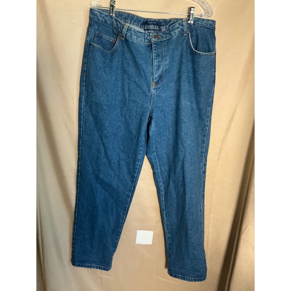 Bill Blass Easy Fit Jeans Womens 16 Blue Excellent High Rise Straight Leg Cotton